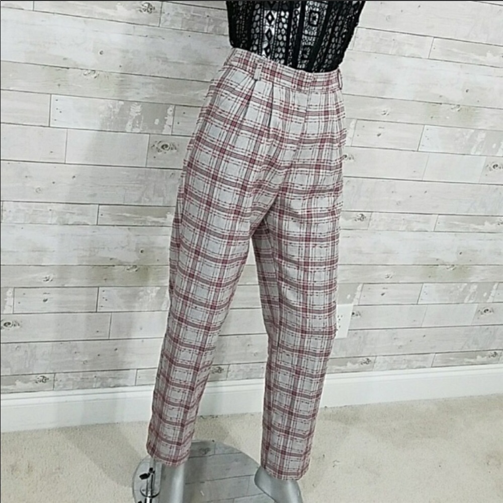ASOS high waist plaid